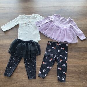 👻Bundle of Baby Girl Halloween Ghost Pumpkin Outfits SIZE: 12 Months